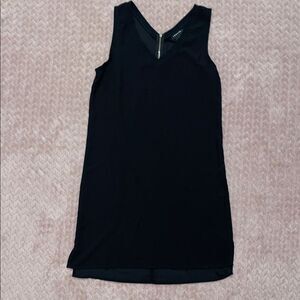 Trouve Women’s Black Sleeveless Lightweight Simple Black Dress